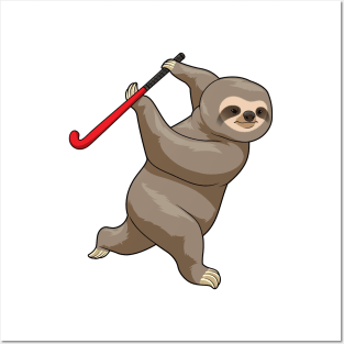 Sloth Hockey Hockey bat Posters and Art